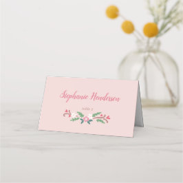 Rustieke romantische bloemenbos plaatskaartje