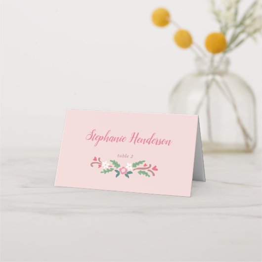 Rustieke romantische bloemenbos plaatskaartje (Voorkant)