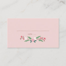 Rustieke romantische bloemenbos plaatskaartje