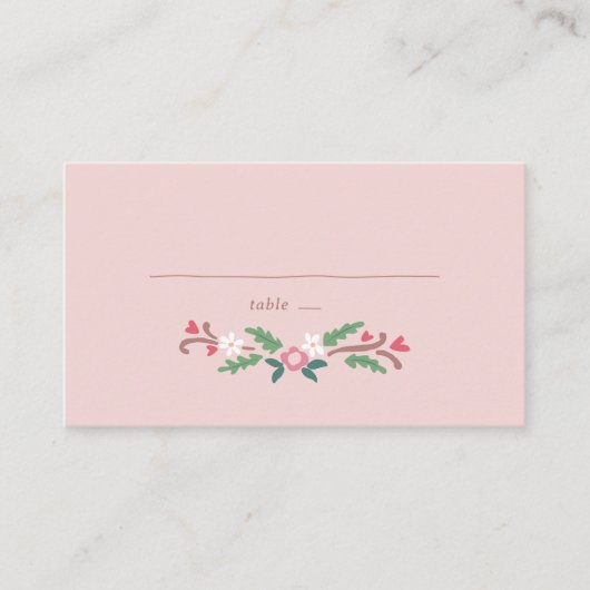 Rustieke romantische bloemenbos plaatskaartje (Voorkant)