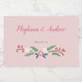 Rustieke romantische bloemenbos sparkling wijnetiket (Enkel label)