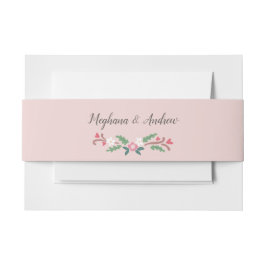 Rustieke romantische bloemenbos uitnodigingen wikkel