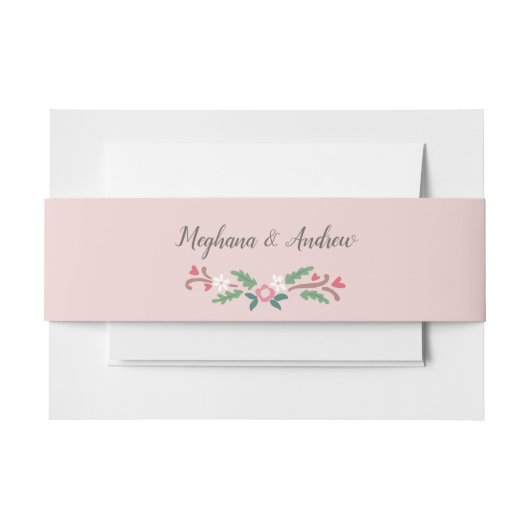 Rustieke romantische bloemenbos uitnodigingen wikkel (Voorkant Voorbeeld)