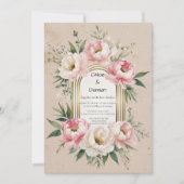 Rustieke Romantische Boho Huwelijksuitnodiging Kaart (Voorkant)