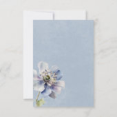 Rustieke Romantische Dusty Blue & White Floral Save The Date (Achterkant)