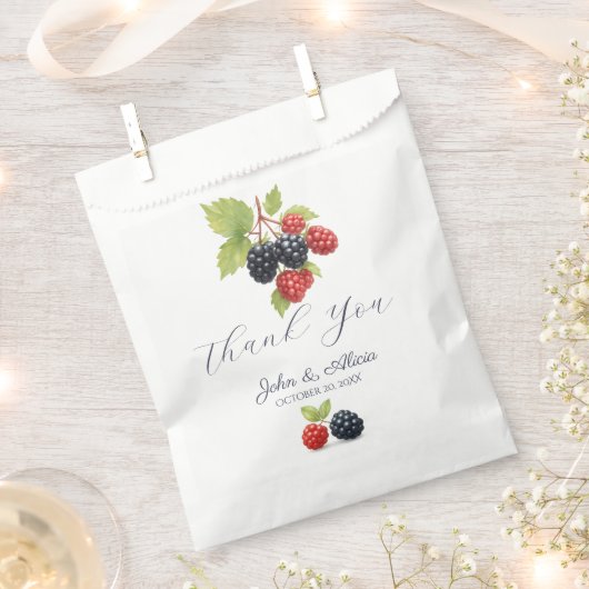 Rustieke Romantische Herfst Berry Wedding Foto Ter Bedankzakje (Geknipt)