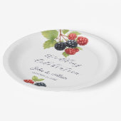 Rustieke Romantische Herfst Berry Wedding Foto Ter Papieren Bordje (Gekanteld)