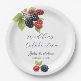 Rustieke Romantische Herfst Berry Wedding Foto Ter Papieren Bordje