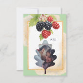 Rustieke Romantische Herfst Berry Wedding Foto Ter RSVP Kaartje (Achterkant)