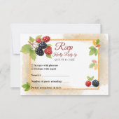 Rustieke Romantische Herfst Berry Wedding Foto Ter RSVP Kaartje (Voorkant)