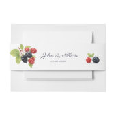 Rustieke Romantische Herfst Berry Wedding Foto Ter Uitnodigingen Wikkel (Voorkant Voorbeeld)