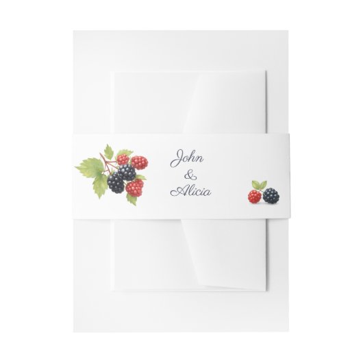 Rustieke Romantische Herfst Berry Wedding Foto Ter Uitnodigingen Wikkel (Voorkant Voorbeeld)