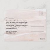 Rustieke Romantische Pijl en Hart Trouwen Dank U Briefkaart (Achterkant)