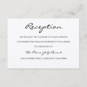 Rustieke romantische receptie of accommodatie Kaar Informatiekaartje (Voorkant)