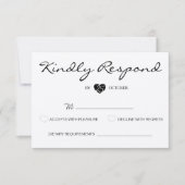 Rustieke Romantische Suite Bruiloft RSVP Kaart (Voorkant)