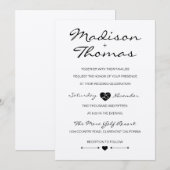 Rustieke Romantische Suite bruiloft uitnodiging (Voorkant / Achterkant)