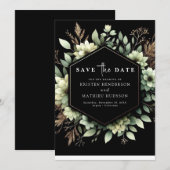 Rustieke Romantische Typografie Sage Green Wedding Save The Date (Voorkant / Achterkant)