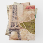 Rustieke romantische Vintage Inpakpapier Vel (In situ)