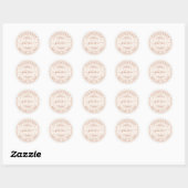 Rustieke Ronde Adreszegel Sticker (Vel)