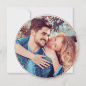 Rustieke Ronde Hout Gesneden Graan Save the Date K Kaart (Achterkant)