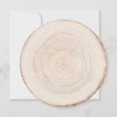 Rustieke Ronde Hout Gesneden Graan Wedding Kaart (Achterkant)