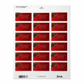Rustieke rood bruine dennenappel adresetiketten etiket (Full Sheet)