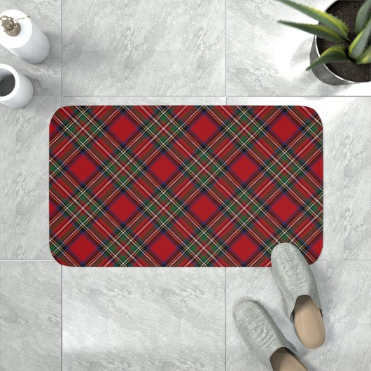 Rustieke Rood en Groen Plaid Clan Stewart Tartan Badmat