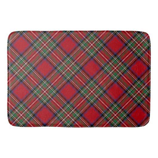 Rustieke Rood en Groen Plaid Clan Stewart Tartan Badmat (Voorkant)