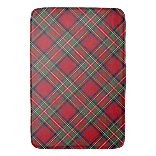 Rustieke Rood en Groen Plaid Clan Stewart Tartan Badmat (Voorkant Verticaal)