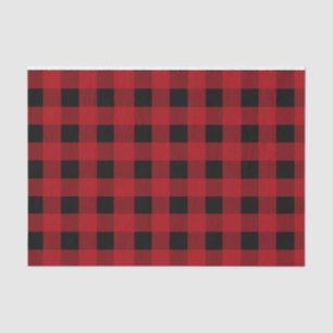 Rustieke rood en zwart Buffalo Plaid Tissuepapier