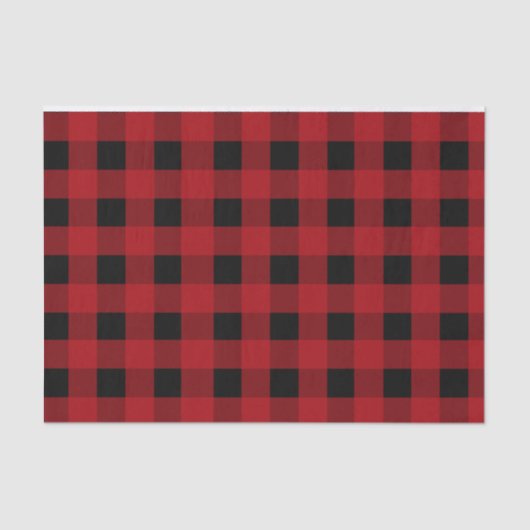Rustieke rood en zwart Buffalo Plaid Tissuepapier (Voorkant)
