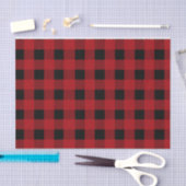 Rustieke rood en zwart Buffalo Plaid Tissuepapier (Craft)