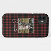 Rustieke rood en zwart geruite patroon foto Case-Mate iPhone case (Achterkant (horizontaal))