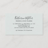 Rustieke Roos Bloem Eucalyptus Groen Bloemen Visitekaartje (Achterkant)