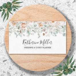 Rustieke Roos Bloem Eucalyptus Groene Bloemen Visitekaartje