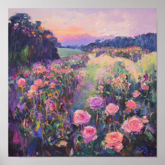 Rustieke Roos Bloem Kunstwerk Strandhuis Decoratie (Voorkant)