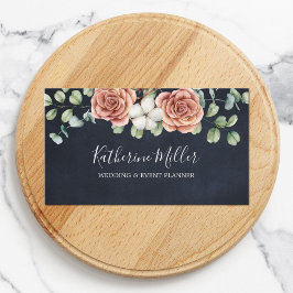 Rustieke Roos Eucalyptus Bloem Botanisch Zwart Visitekaartje