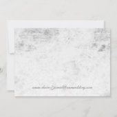 Rustieke Roos uitnodiging suite zwart-wit, (Achterkant)