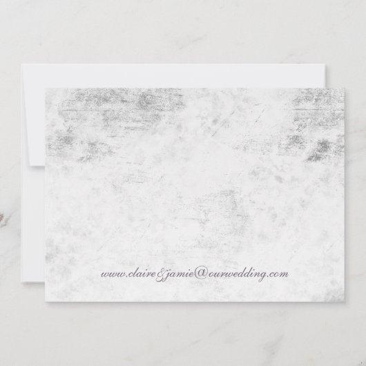 Rustieke Roos uitnodiging suite zwart-wit, (Achterkant)