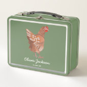 Rustieke Rooster Metal Lunchbox (Voorkant)