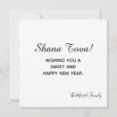 Rustieke Rosh Hashanah Waterverf Appels en Honing Kaart (Achterkant)