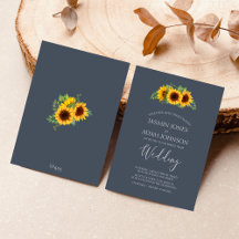 Rustieke Royal Blue Zonnebloem Boho Wedding