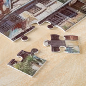 Rustieke Royal Poinciana Tree in Bloom Waterverf Legpuzzel (Zijkant)