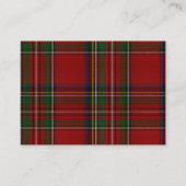 Rustieke Royal Stewart Plaid Bruiloft Behuizing Ka Informatiekaartje (Achterkant)