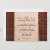 Rustieke Royal Stewart Plaid bruiloft uitnodiging (Voorkant)