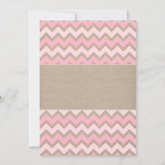 Rustieke Roze Baby Sprinkle Uitnodiging, meisje ba Kaart (Achterkant)