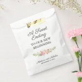 Rustieke Roze Bloemen Bruiloft Favor Tassen Bedankzakje (Gezegeld)