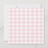 Rustieke Roze Bloemen Gingham Plaid Vakantie Foto Feestdagenkaart (Achterkant)