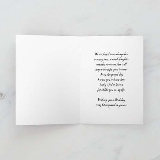 Rustieke Roze Bloemen Vriend Verjaardag Kaart (Binnen)