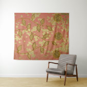 Rustieke Roze Bloemenschijn Wandkleed (In Situ (horizontaal))